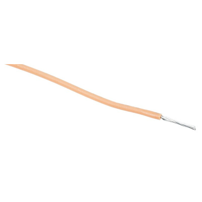 RS PRO Orange 0.08 mm² Hook Up Wire, 28 AWG, 7/0.12 mm, 100m, MPPE Insulation