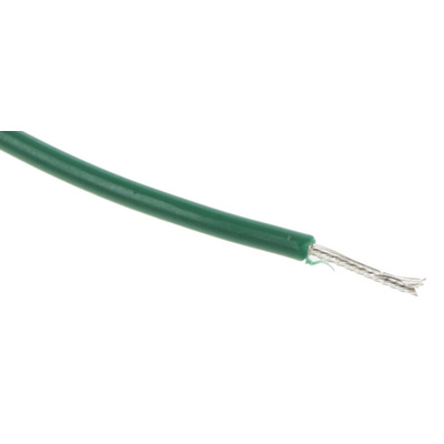 RS PRO Green 0.26 mm² Hook Up Wire, 23 AWG, 3/0.07 mm, 100m, PVC Insulation