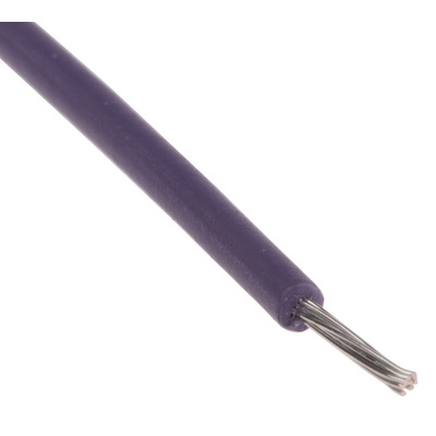 RS PRO Purple 0.2 mm² Hook Up Wire, 24 AWG, 11/0.16 mm, 100m, XLPE Insulation