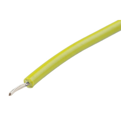 RS PRO Yellow 0.33 mm² Hook Up Wire, 22 AWG, 17/0.16 mm, 100m, XLPE Insulation