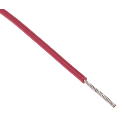 RS PRO Red 0.13 mm² Hook Up Wire, 26 AWG, 7/0.16 mm, 100m, XLPVC Insulation