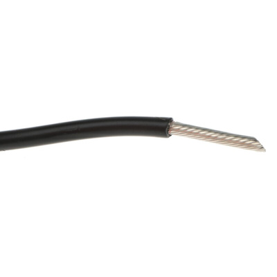 Alpha Wire Premium Series Black 0.52 mm² Hook Up Wire, 20 AWG, 10/0.25 mm, 30m, PVC Insulation