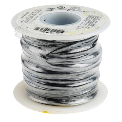 Alpha Wire Premium Series Black 0.52 mm² Hook Up Wire, 20 AWG, 10/0.25 mm, 30m, PVC Insulation