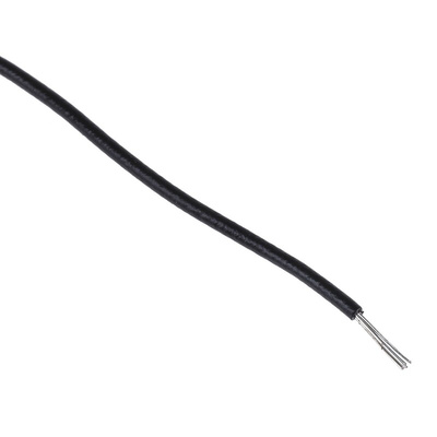 Alpha Wire Premium Series Black 0.52 mm² Hook Up Wire, 20 AWG, 10/0.25 mm, 30m, PVC Insulation