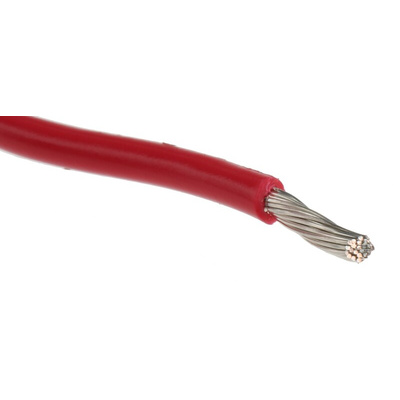 Alpha Wire Premium Series Red 0.52 mm² Hook Up Wire, 20 AWG, 10/0.25 mm, 30m, PVC Insulation