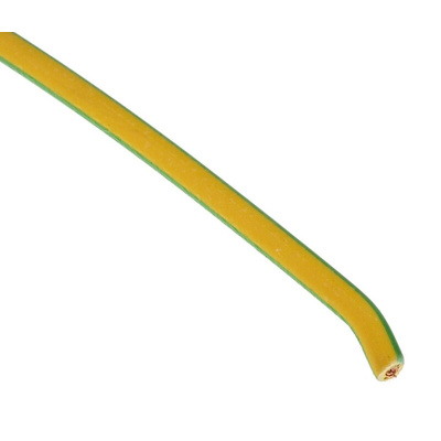 Prysmian 6491B Series Green/Yellow 2.5 mm² Hook Up Wire, 7/0.67 mm, 100m