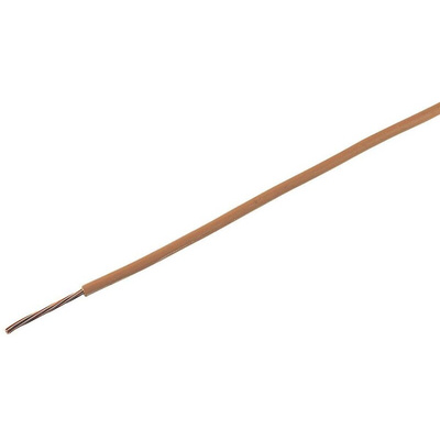 Prysmian 6491X Series Brown 1.5 mm² Hook Up Wire, 7/0.53 mm, 100m