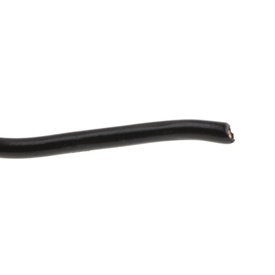 Alpha Wire Premium Series Black 0.81 mm² Hook Up Wire, 18 AWG, 16/0.25 mm, 305m, PVC Insulation