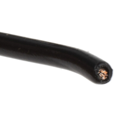 Alpha Wire Premium Series Black 0.81 mm² Hook Up Wire, 18 AWG, 16/0.25 mm, 305m, PVC Insulation
