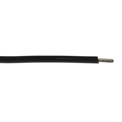 Alpha Wire Premium Series Black 0.51 mm² Hook Up Wire, 20 AWG, 10/0.25 mm, 305m, PVC Insulation