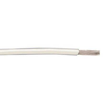 Alpha Wire White 0.2 mm² Hook Up Wire, 24 AWG, 7/0.20 mm, 30m, SR-PVC Insulation