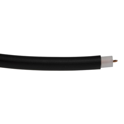 RS PRO Black 0.5 mm² Hook Up Wire, 20 AWG, 7/0.3 mm, 25m, Polyethylene Insulation