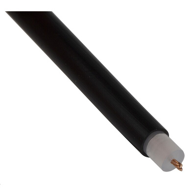 RS PRO Black 0.5 mm² Hook Up Wire, 20 AWG, 7/0.3 mm, 25m, Polyethylene Insulation