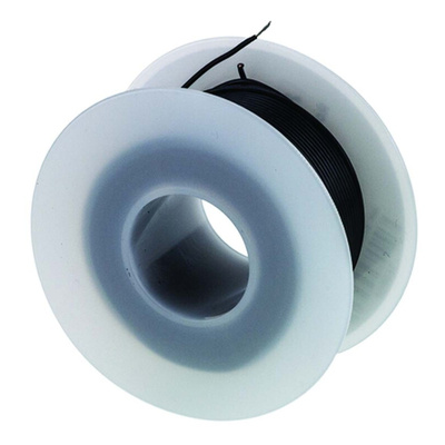 Alpha Wire Premium Series Black 0.06 mm² PTFE Equipment Wire, 30 AWG, 7/0.10 mm, 30m, PTFE Insulation
