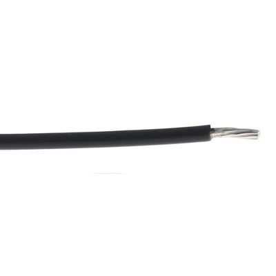 Alpha Wire Premium Series Black 0.35 mm² Hook Up Wire, 22 AWG, 7/0.25 mm, 30m, PTFE Insulation