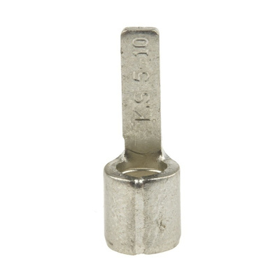 RS PRO Uninsulated Crimp Blade Terminal 10mm Blade Length, 4mm² to 6mm², 12AWG to 10AWG