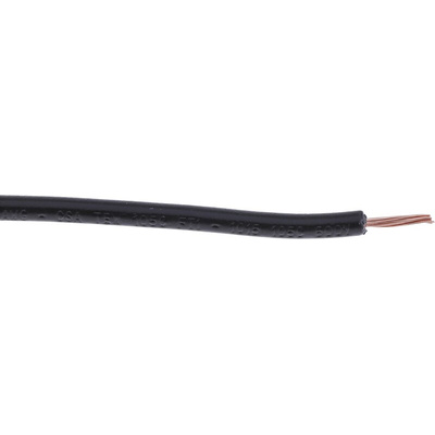 RS PRO Black 0.5 mm² Hook Up Wire, 16/0.2 mm, 100m