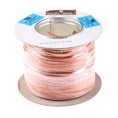 RS PRO Orange 0.75 mm² Hook Up Wire, 24/0.2 mm, 100m