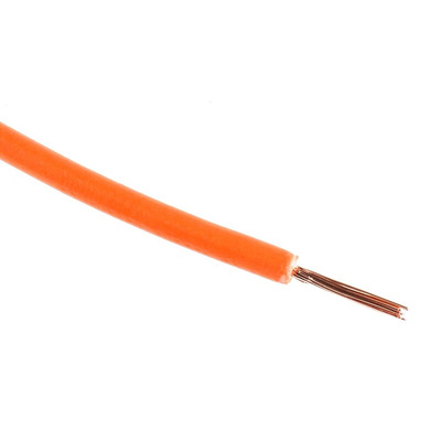 RS PRO Orange 0.75 mm² Hook Up Wire, 24/0.2 mm, 100m