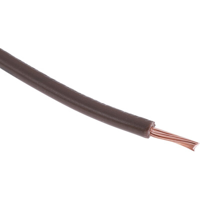RS PRO Brown 1.5 mm² Hook Up Wire, 30/0.25 mm, 100m