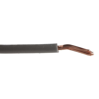 RS PRO Grey 1.5 mm² Hook Up Wire, 30/0.25 mm, 100m