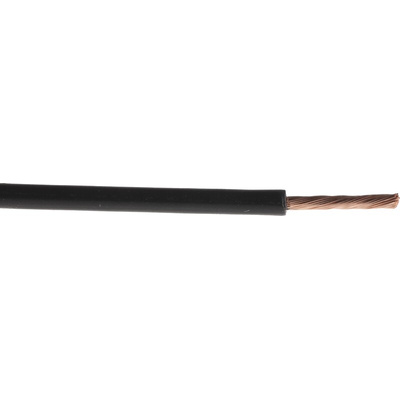 RS PRO Black 2.5 mm² Hook Up Wire, 50/0.25 mm, 100m