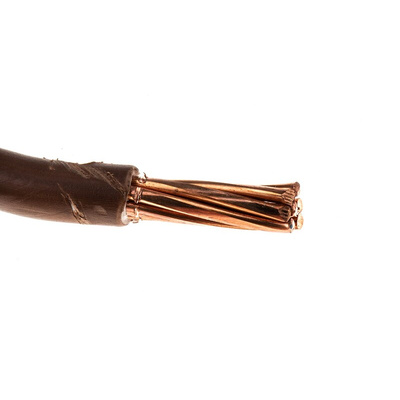 RS PRO Brown 16 mm² Hook Up Wire, 7/1.7 mm, 50m
