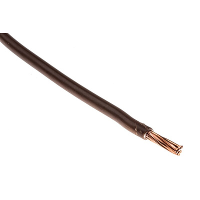 RS PRO Brown 16 mm² Hook Up Wire, 7/1.7 mm, 50m