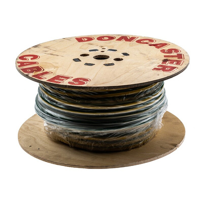 RS PRO Green/Yellow 35 mm² Hook Up Wire, 7/2.52 mm, 50m
