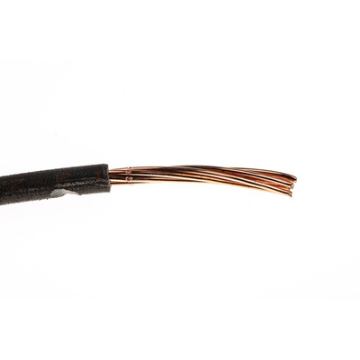 RS PRO Black 4 mm² Hook Up Wire, 7/0.85 mm, 100m