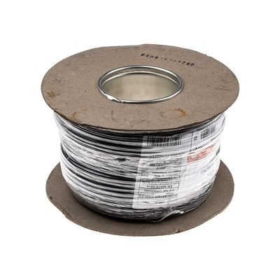 RS PRO Black 4 mm² Hook Up Wire, 7/0.85 mm, 100m