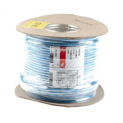 RS PRO Blue 10 mm² Hook Up Wire, 7/1.35 mm, 100m