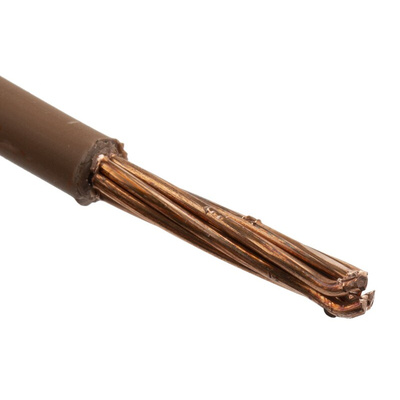 RS PRO Brown 10 mm² Hook Up Wire, 7/1.35 mm, 100m