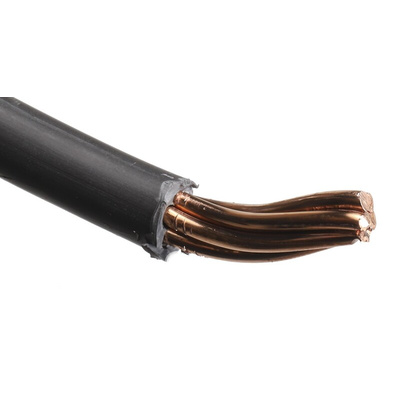 RS PRO Black 35 mm² Hook Up Wire, 7/2.52 mm, 50m