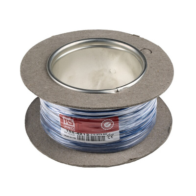 RS PRO Blue 0.2 mm² Hook Up Wire, 24 AWG, 7/0.2 mm, 100m, PVC Insulation