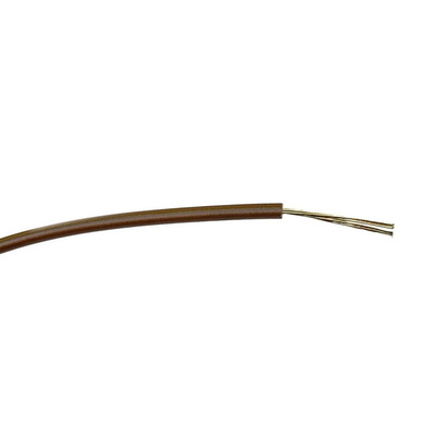 RS PRO Brown 0.2 mm² Hook Up Wire, 24 AWG, 7/0.2 mm, 100m, PVC Insulation