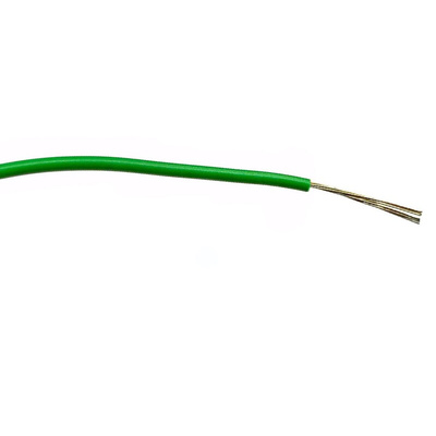 RS PRO Green 0.2 mm² Hook Up Wire, 24 AWG, 7/0.2 mm, 100m, PVC Insulation
