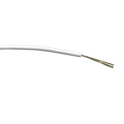 RS PRO White 0.2 mm² Hook Up Wire, 24 AWG, 7/0.2 mm, 100m, PVC Insulation