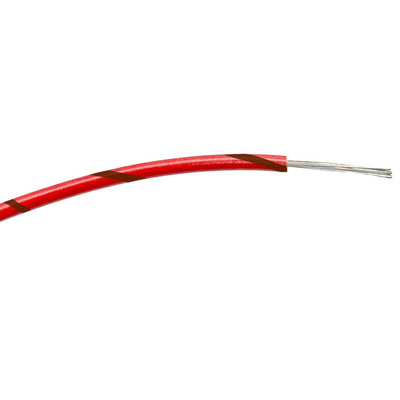 RS PRO Brown/Red 0.2 mm² Hook Up Wire, 24 AWG, 7/0.2 mm, 100m, PVC Insulation