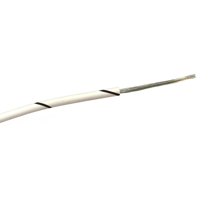 RS PRO Black/White 0.2 mm² Hook Up Wire, 24 AWG, 7/0.2 mm, 100m, PVC Insulation