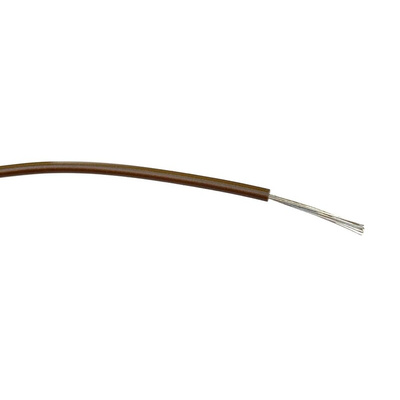 RS PRO Brown 0.5 mm² Hook Up Wire, 20 AWG, 16/0.2 mm, 500m, PVC Insulation