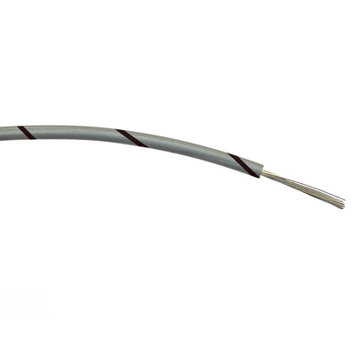 RS PRO Black/Grey 0.5 mm² Hook Up Wire, 20 AWG, 16/0.2 mm, 100m, PVC Insulation