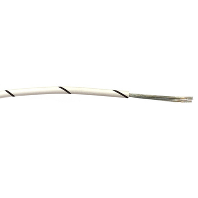 RS PRO Black/White 0.5 mm² Hook Up Wire, 20 AWG, 16/0.2 mm, 100m, PVC Insulation