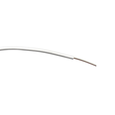 RS PRO White 0.26 mm² Hook Up Wire, 23 AWG, 1/0.6 mm, 100m, PVC Insulation