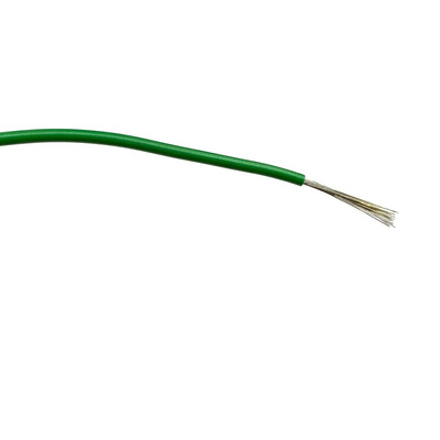 RS PRO Green 0.75 mm² Hook Up Wire, 18 AWG, 24/0.2 mm, 100m, PVC Insulation