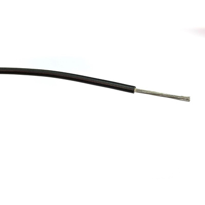 RS PRO Black 1mm² Hook Up Wire, 32/0.2 mm, 100m, PVC Insulation