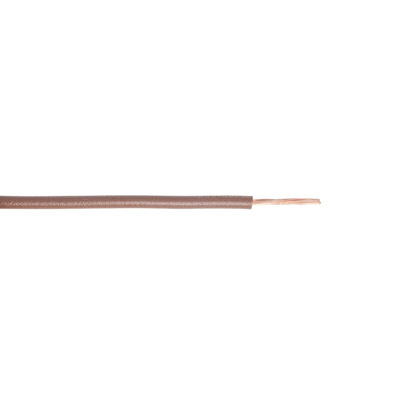 RS PRO Brown 0.75 mm² Hook Up Wire, 18 AWG, 100m, PVC Insulation