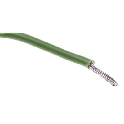 RS PRO Green 0.2 mm² Hook Up Wire, 24 AWG, 7/0.2 mm, 100m, PVC Insulation