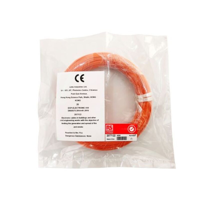 RS PRO Orange 0.2 mm² Hook Up Wire, 24 AWG, 1/0.51 mm, 50m, ETFE Insulation