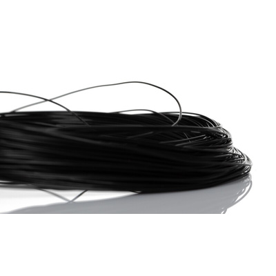 RS PRO Black 0.05 mm² Hook Up Wire, 30 AWG, 1/0.25 mm, 50m, ETFE Insulation